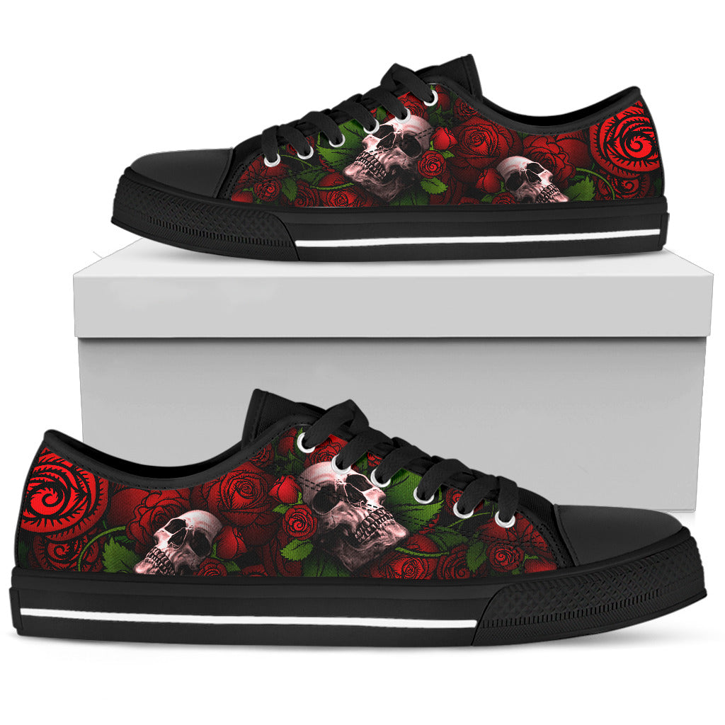 Teschio e Fiori - Low Top Donna -