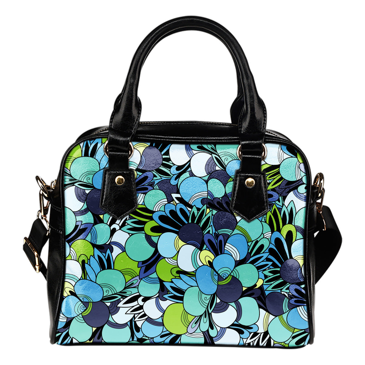 Fanky Blu - Borsa con manici e tracolla -