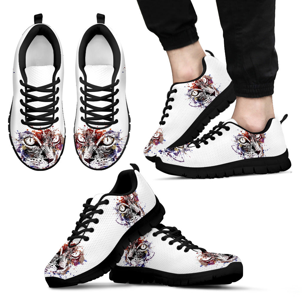 Gatto ad Acquarello - Sneakers Uomo -