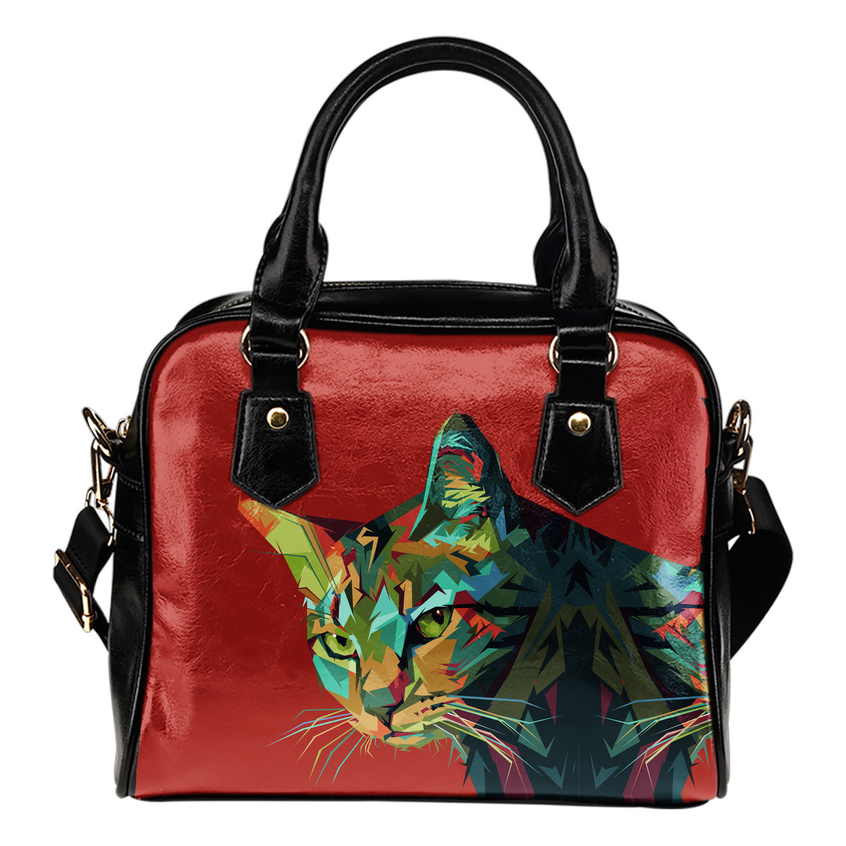 Gatto Astratto - Borsa con manici e tracolla -