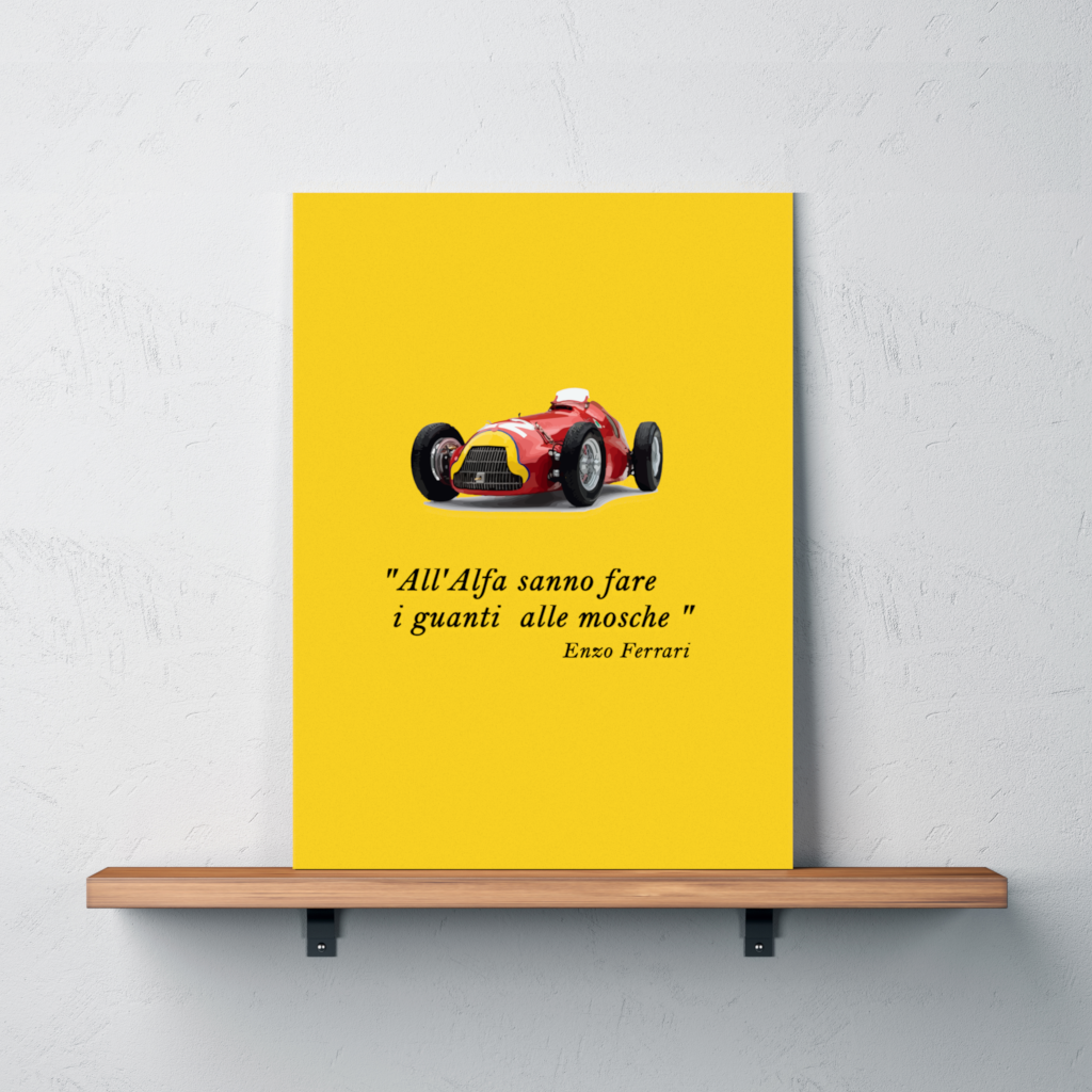 Alfa Romeo - Stampa su Tela 30x45 Giallo -