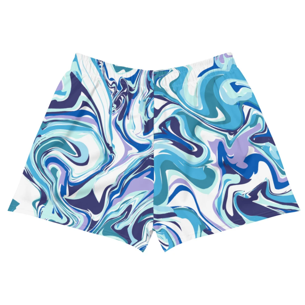 Onde Blu- Pantaloncini Sportivi Donna
