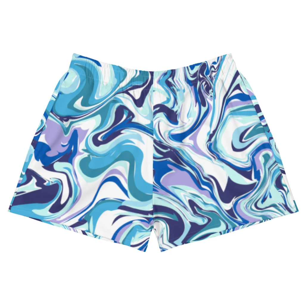 Onde Blu- Pantaloncini Sportivi Donna