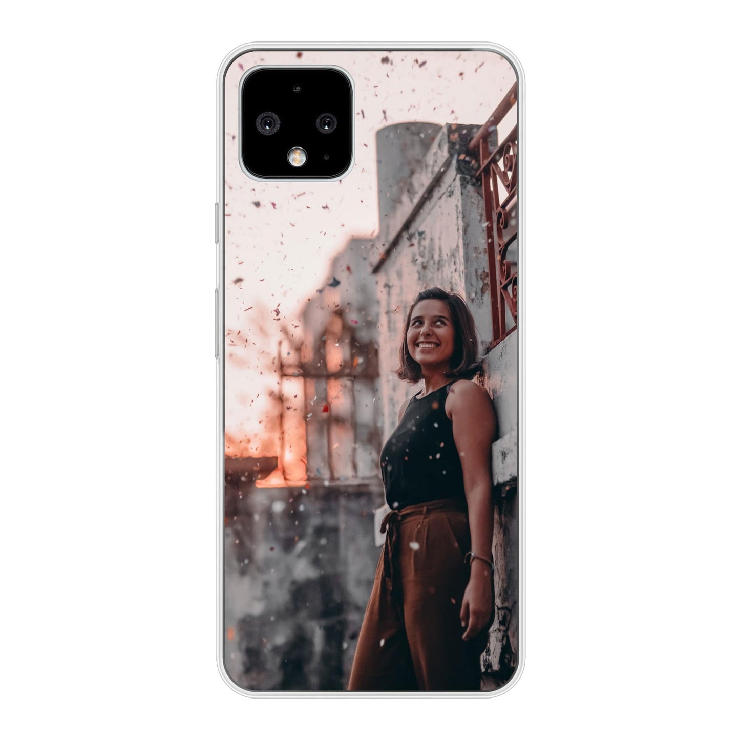 Google Pixel 4 Cover Morbida Trasparente - Stampa sul Retro