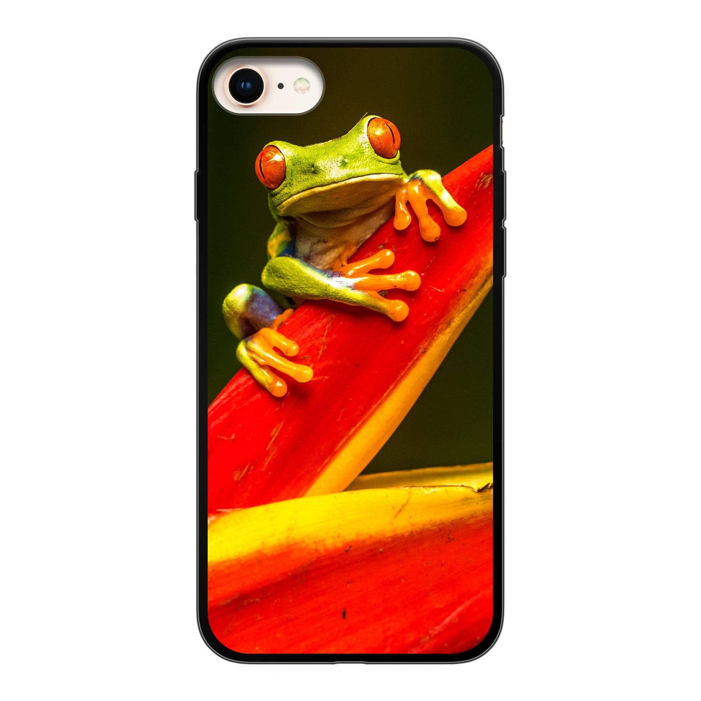 Apple iPhone 7 / 8 / SE (2020) / SE (2022) Cover Morbida di Colore Nero - Stampa sul Retro