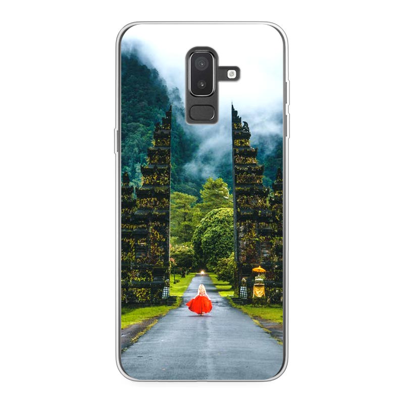 Samsung Galaxy J8 (2018) Cover Morbida Trasparente - Stampa sul Retro -