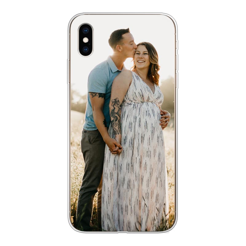 Apple iPhone Xs Max Cover Morbida Trasparente - Stampa sul Retro