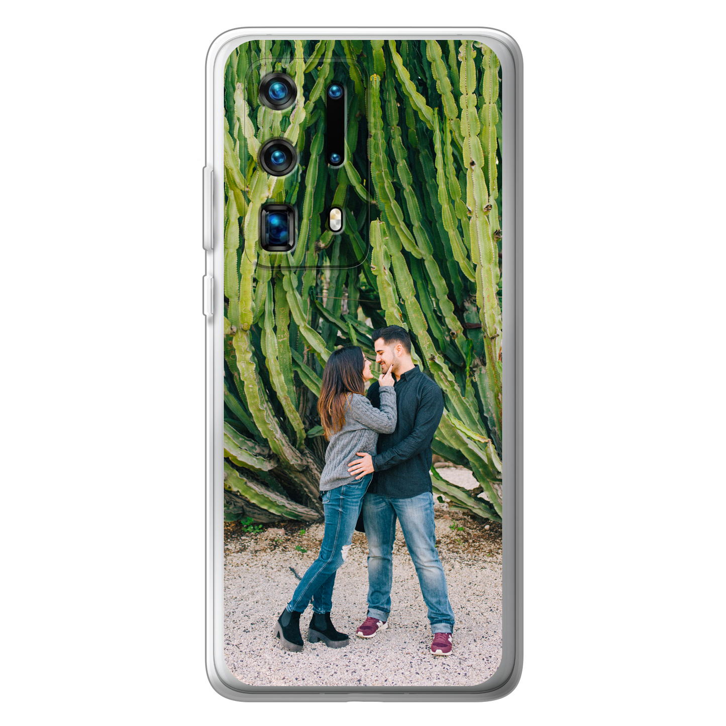 Huawei P40 Pro Plus Cover Morbida Trasparente - Stampa sul Retro