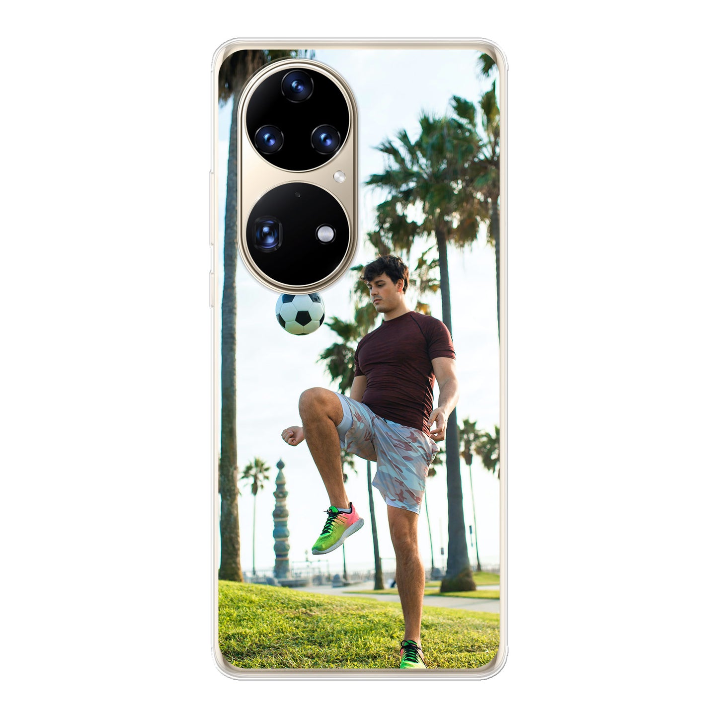Huawei P50 Pro Cover Morbida Trasparente - Stampa sul Retro -