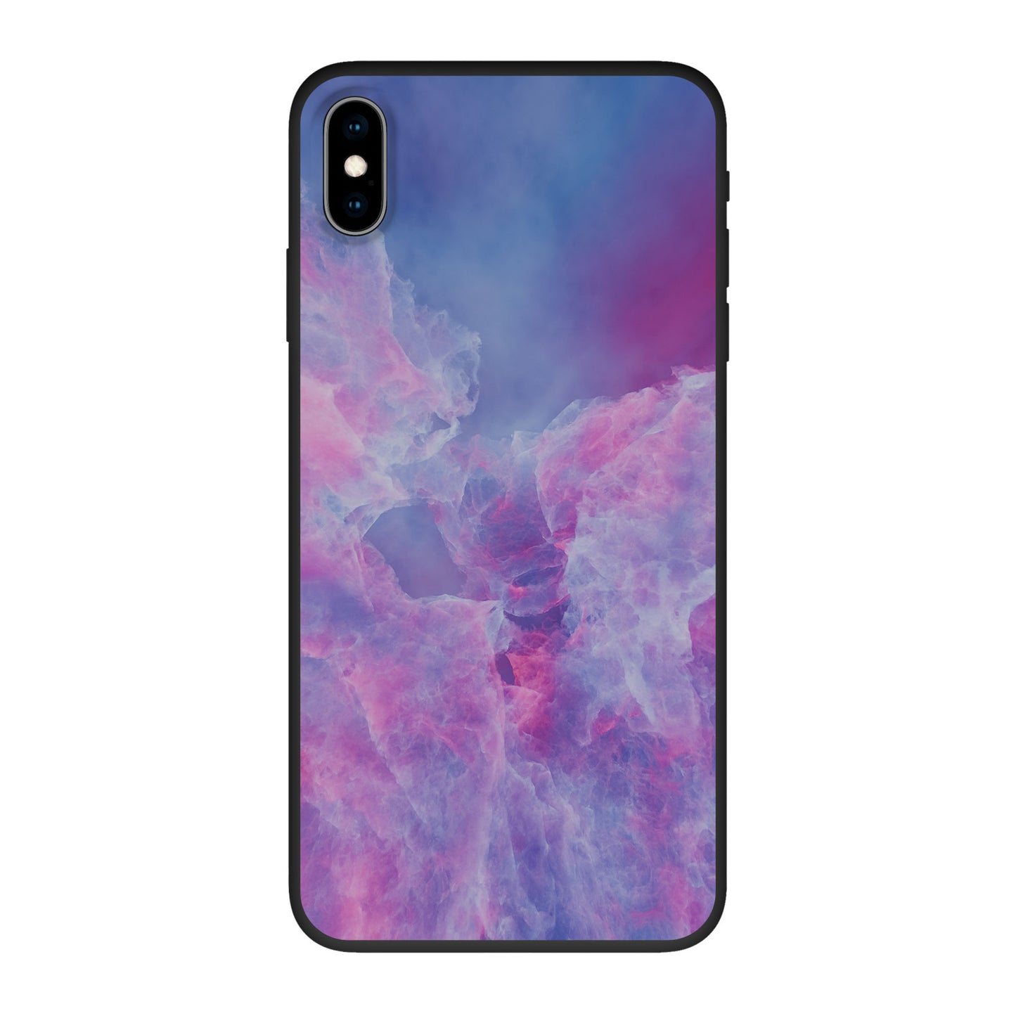 Apple iPhone Xs Max Cover Morbida Biodegradabile - Stampa sul retro - Colore Nero
