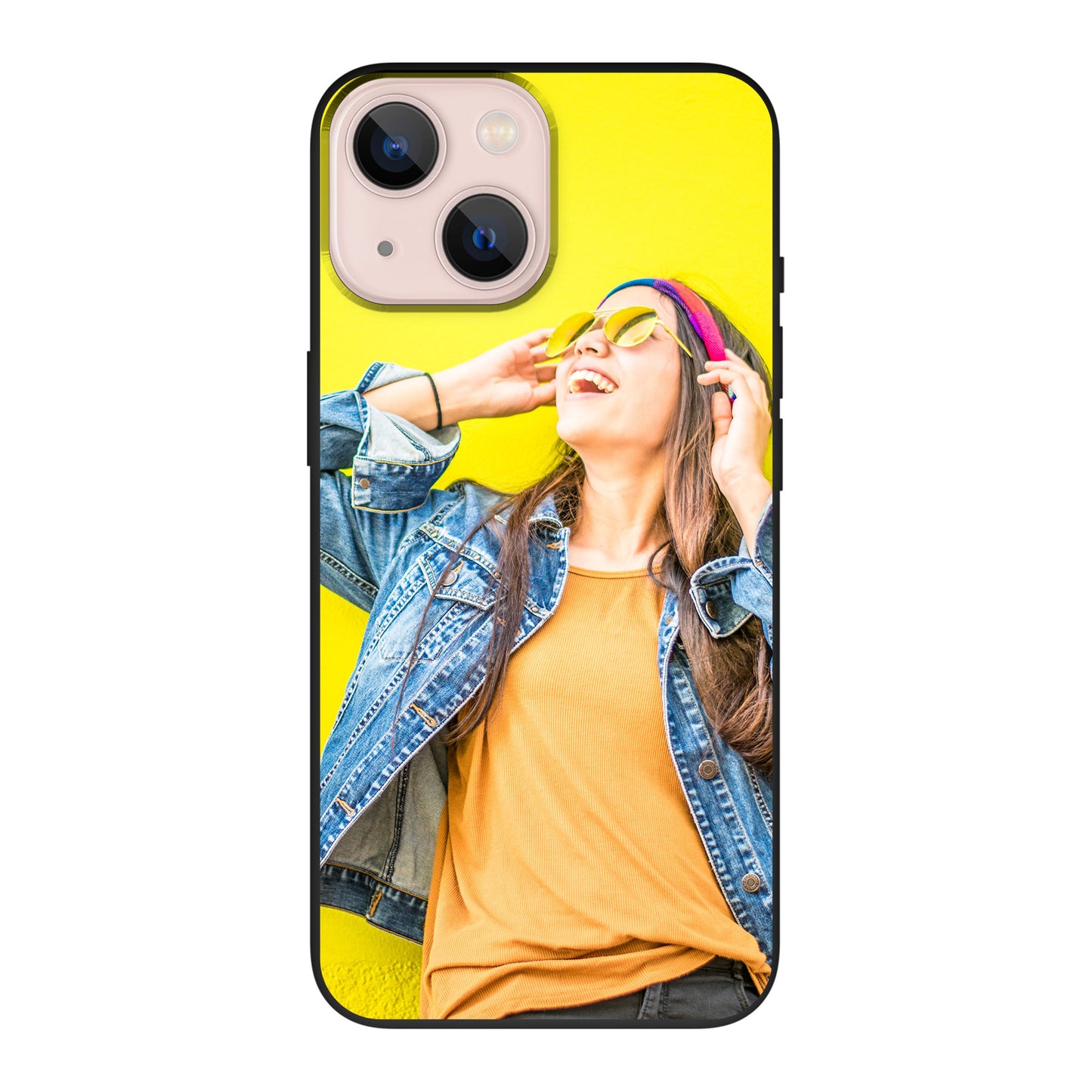 Apple iPhone 13 mini Cover Morbida Biodegradabile - Stampa sul retro - Colore Nero