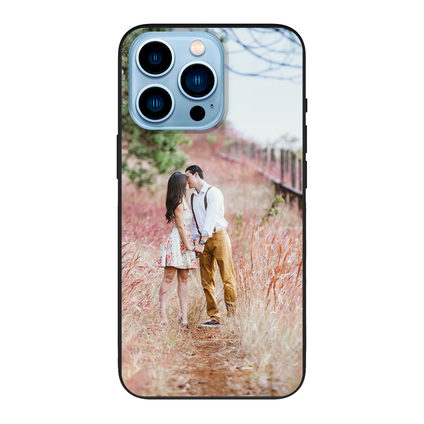 Apple iPhone 13 Pro Max Cover Morbida Biodegradabile - Stampa sul retro - Colore Nero