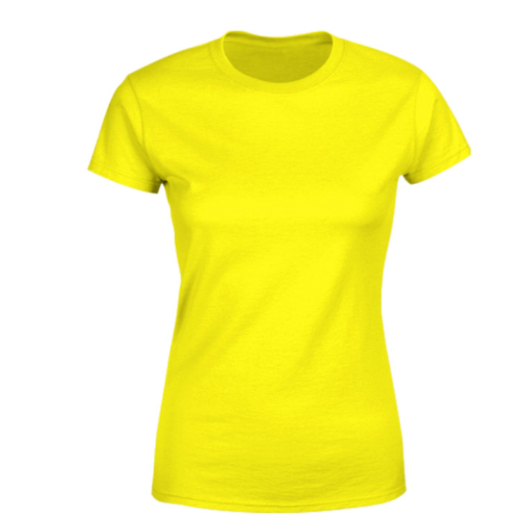 T-Shirt Donna Girocollo Giallo
