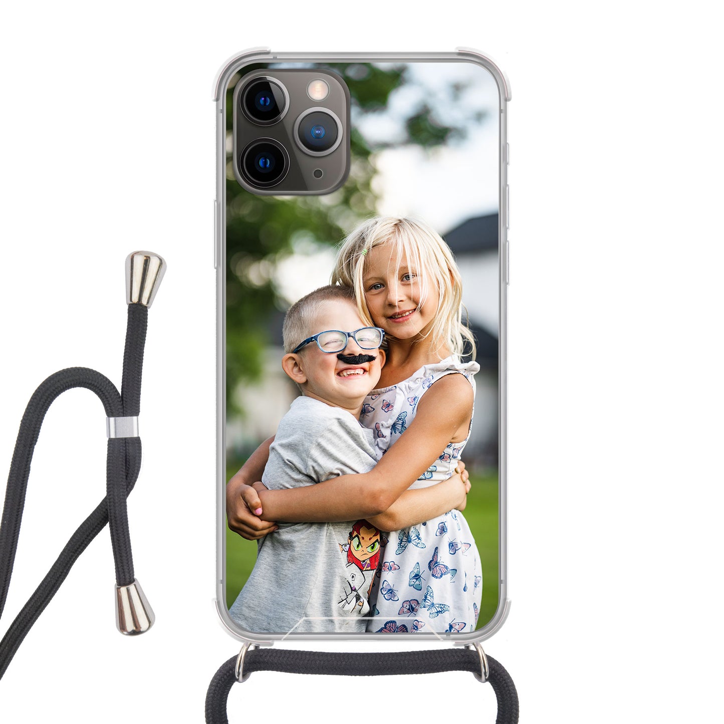 Apple iPhone 11 Pro Cover Trasparente con Cinturino per Tracolla (Crossbody) - Stampa sul Retro