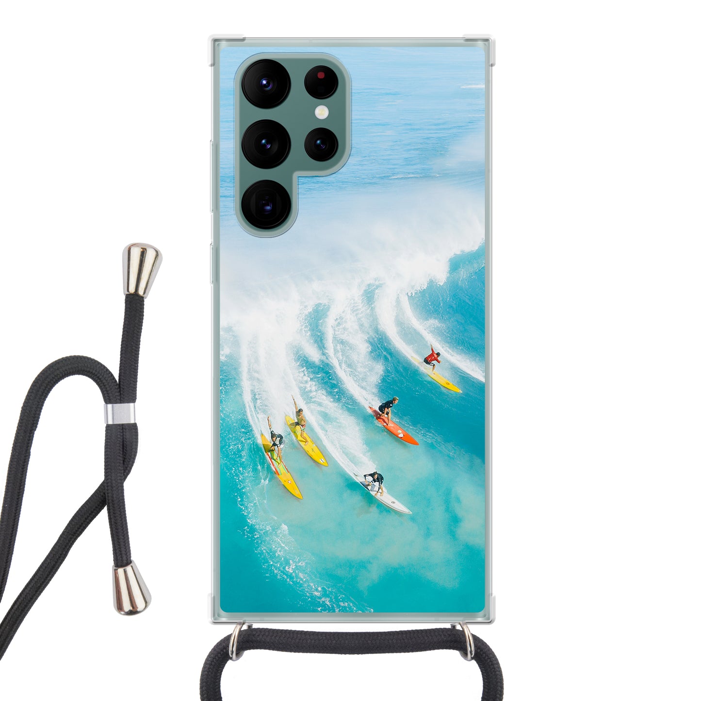 Samsung Galaxy S22 Ultra Cover trasparente con Cinturino per Tracolla – Stampa sul retro –