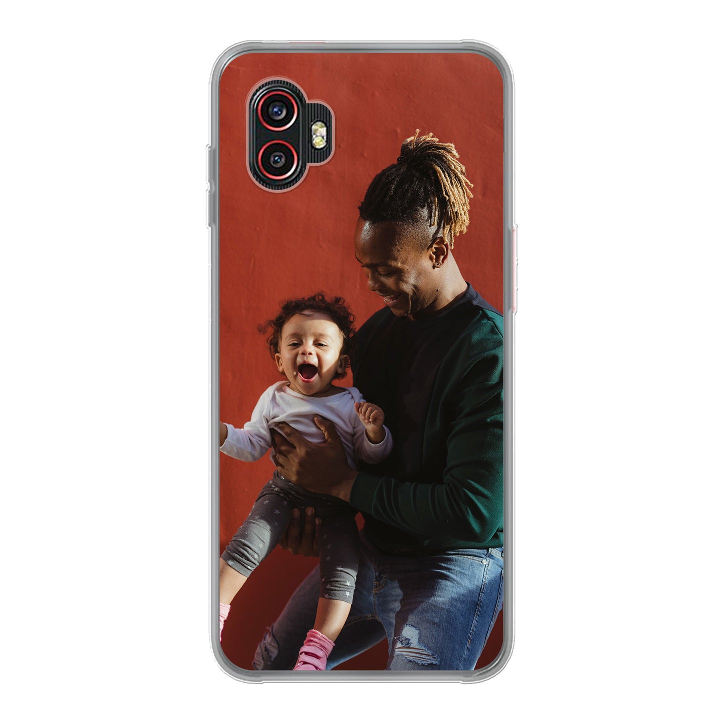 Samsung Galaxy Xcover 6 Pro Cover Morbida Trasparente -Stampa sul Retro -