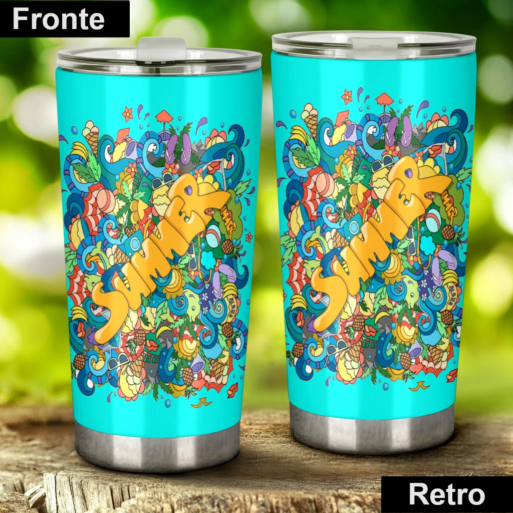 Summer Azzurro- Bicchierone Termico ( Tumbler ) 60 cl. -