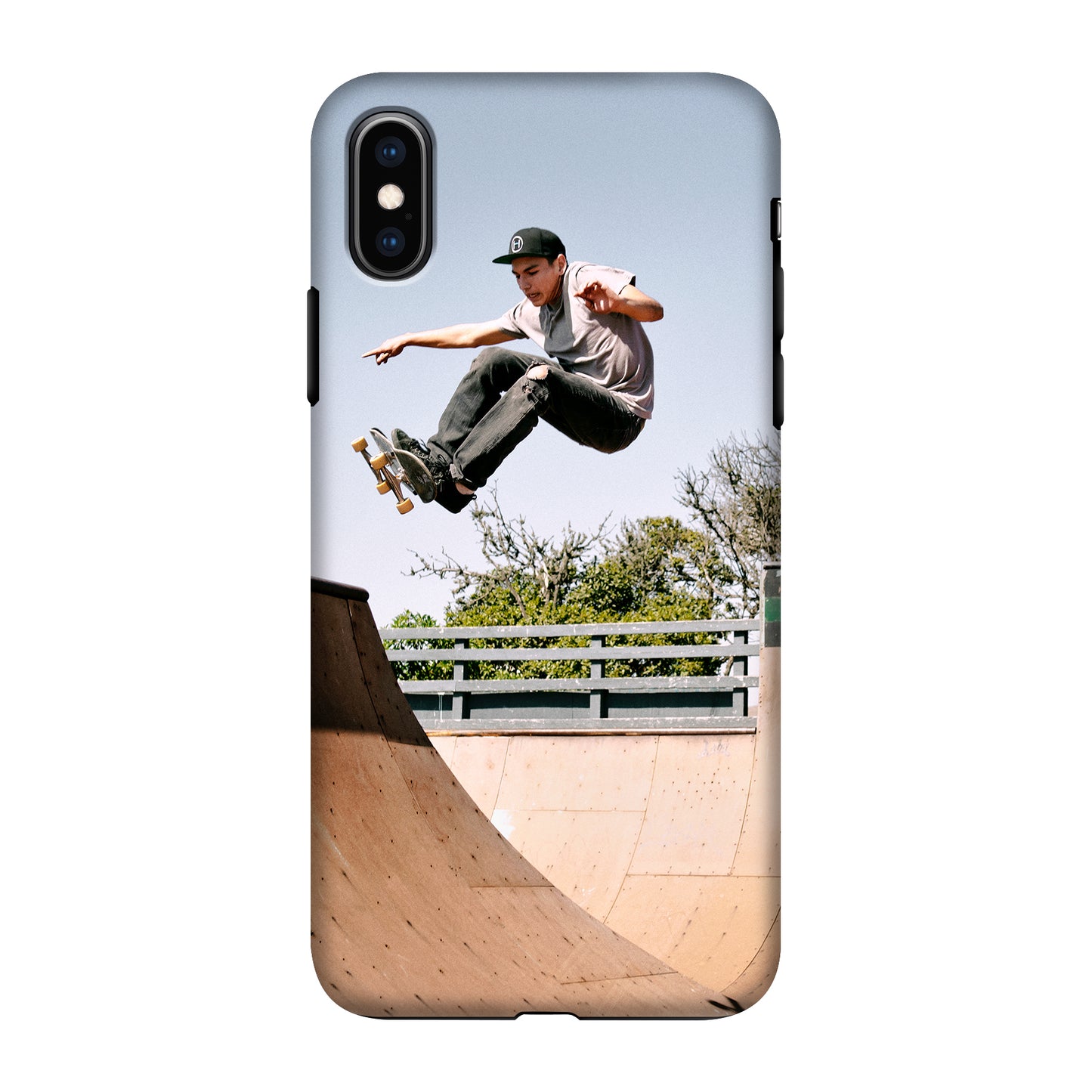 Apple iPhone X / Xs Cover Rigida Lucida con inserto in Gomma - Stampa 100% su Retro e Lati