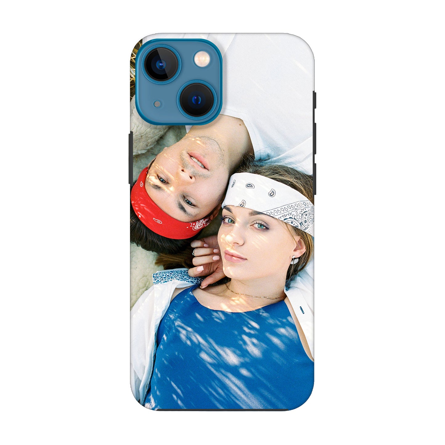 Apple iPhone 13 mini Cover Rigida Lucida con inserto in Gomma - Stampa 100% su Retro e Lati