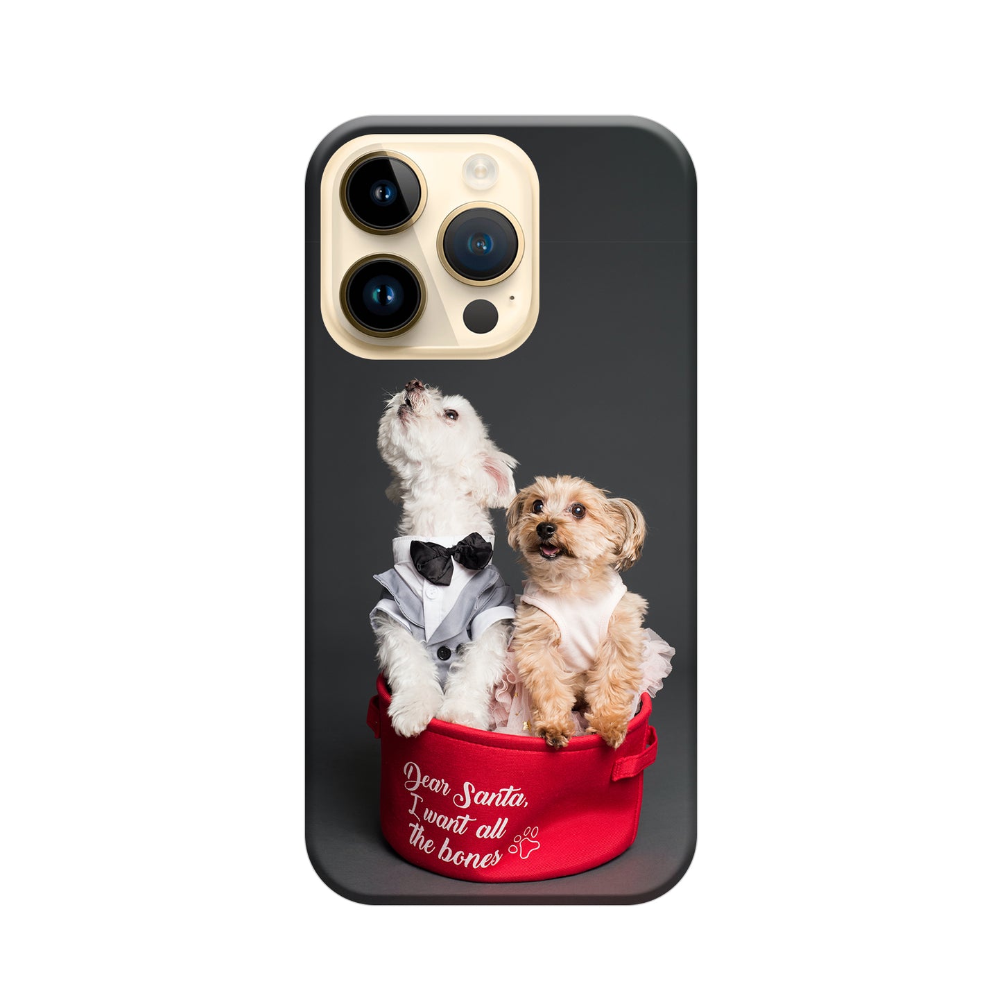 Apple iPhone 14 Pro Cover Rigida Lucida con inserto in Gomma - Stampa 100% su Retro e Lati