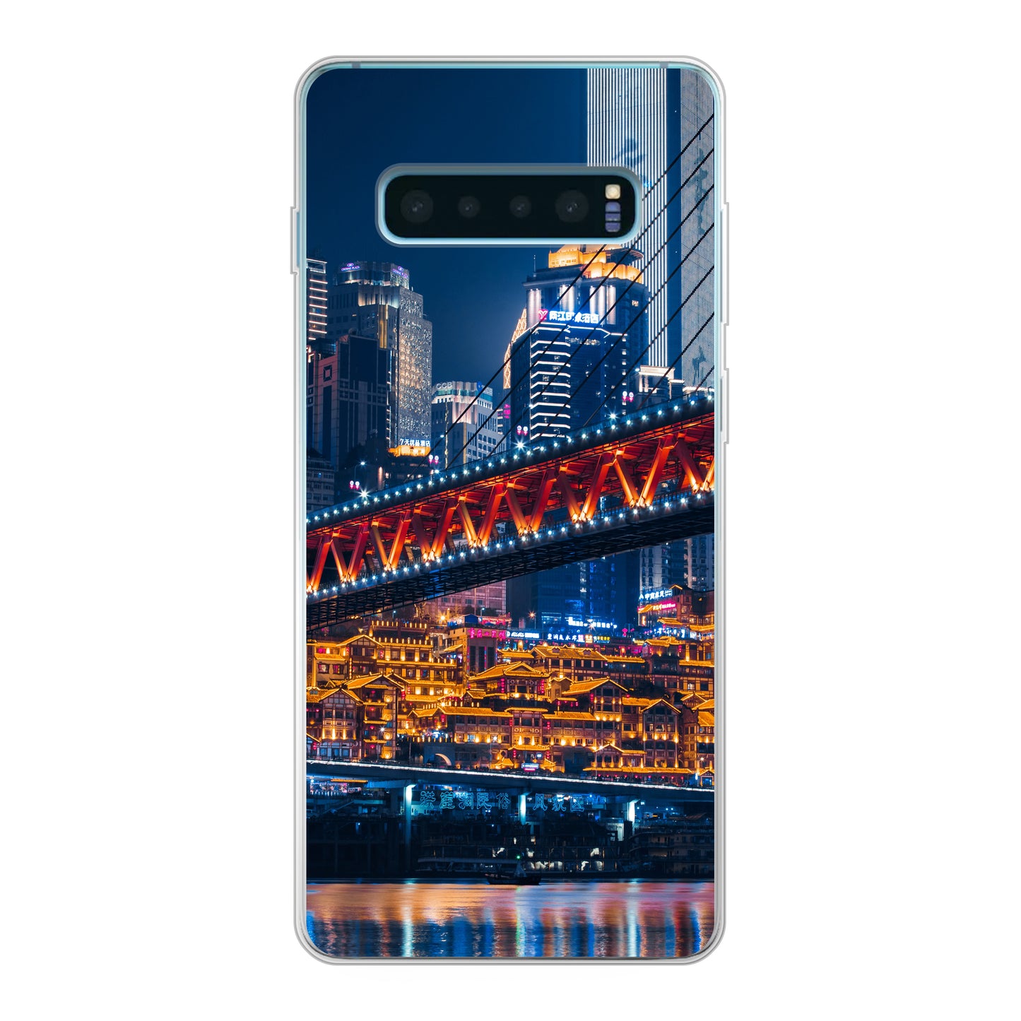Samsung Galaxy S10 Plus Cover Morbida Trasparente - Stampa sul Retro -