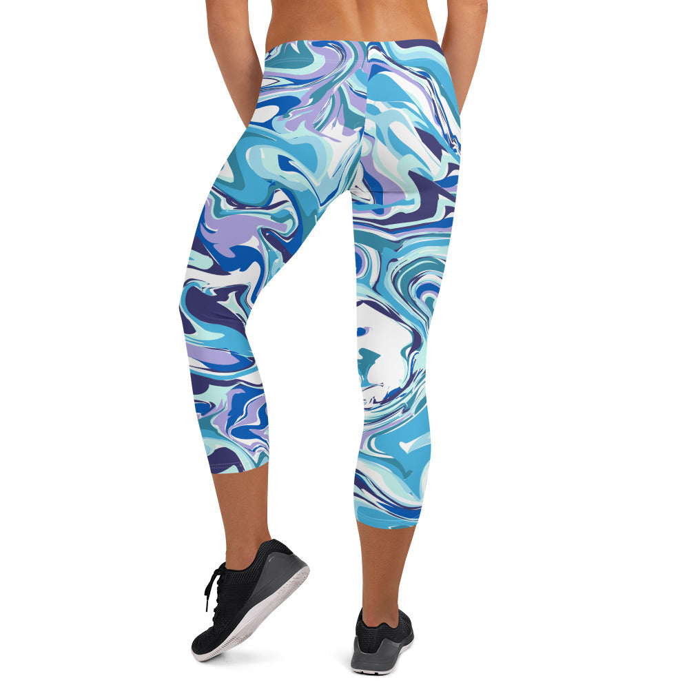 Onde Blu- Capri Leggings