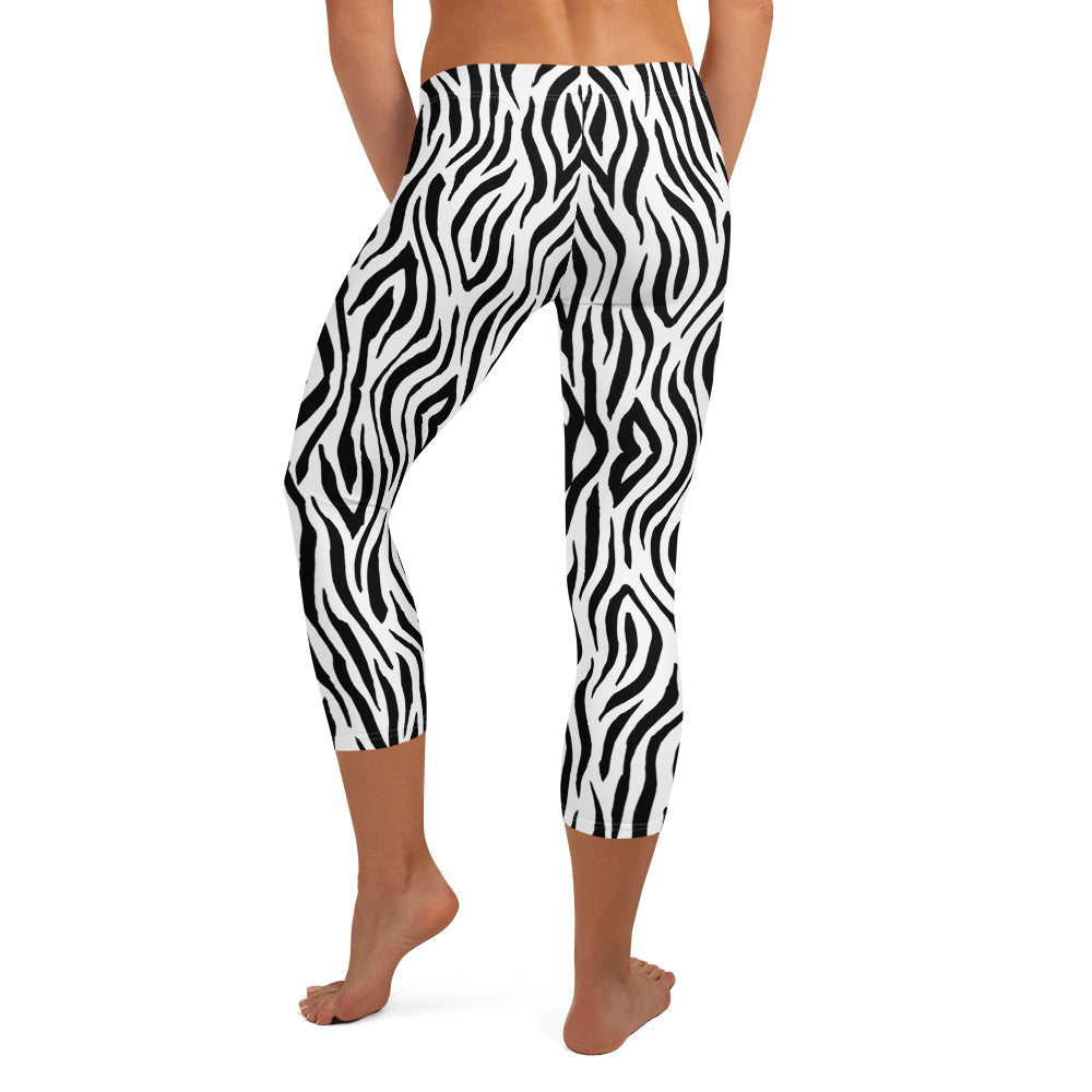 Zebra -Capri Leggings -