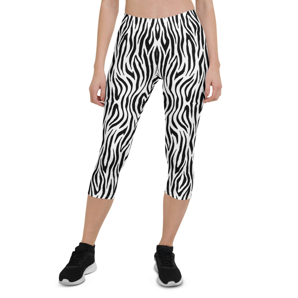 Zebra -Capri Leggings -
