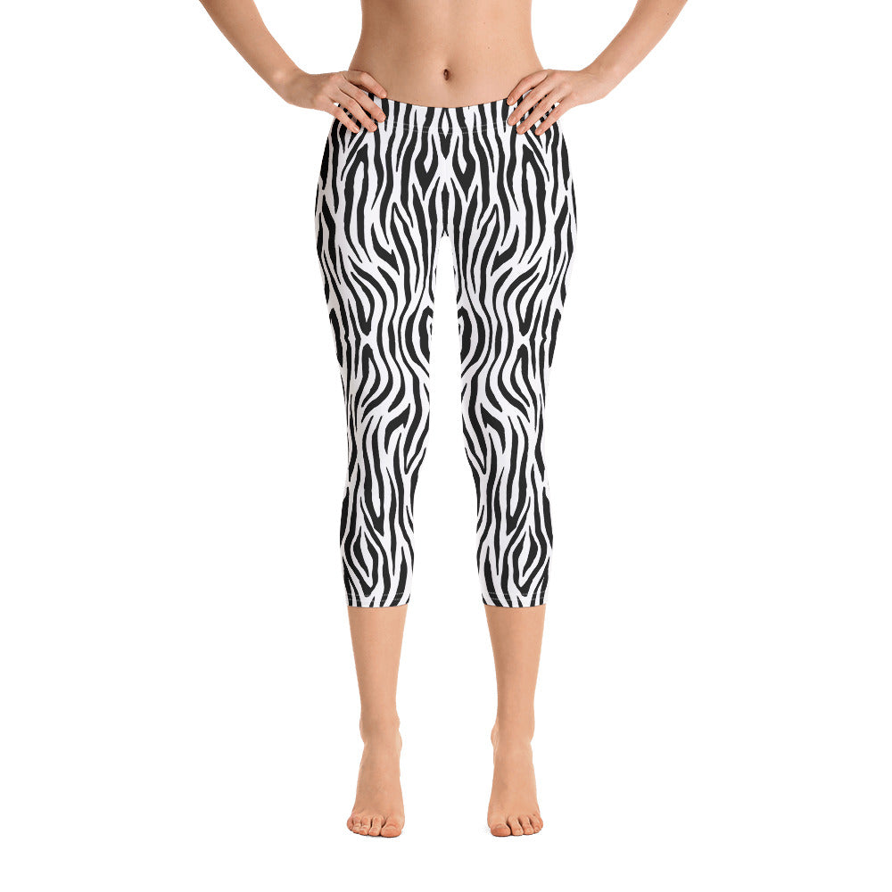 Zebra -Capri Leggings -