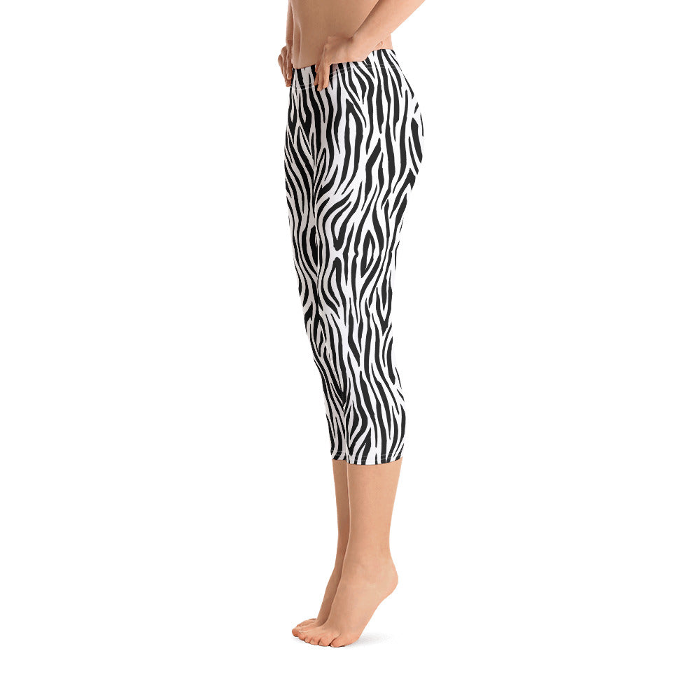 Zebra -Capri Leggings -