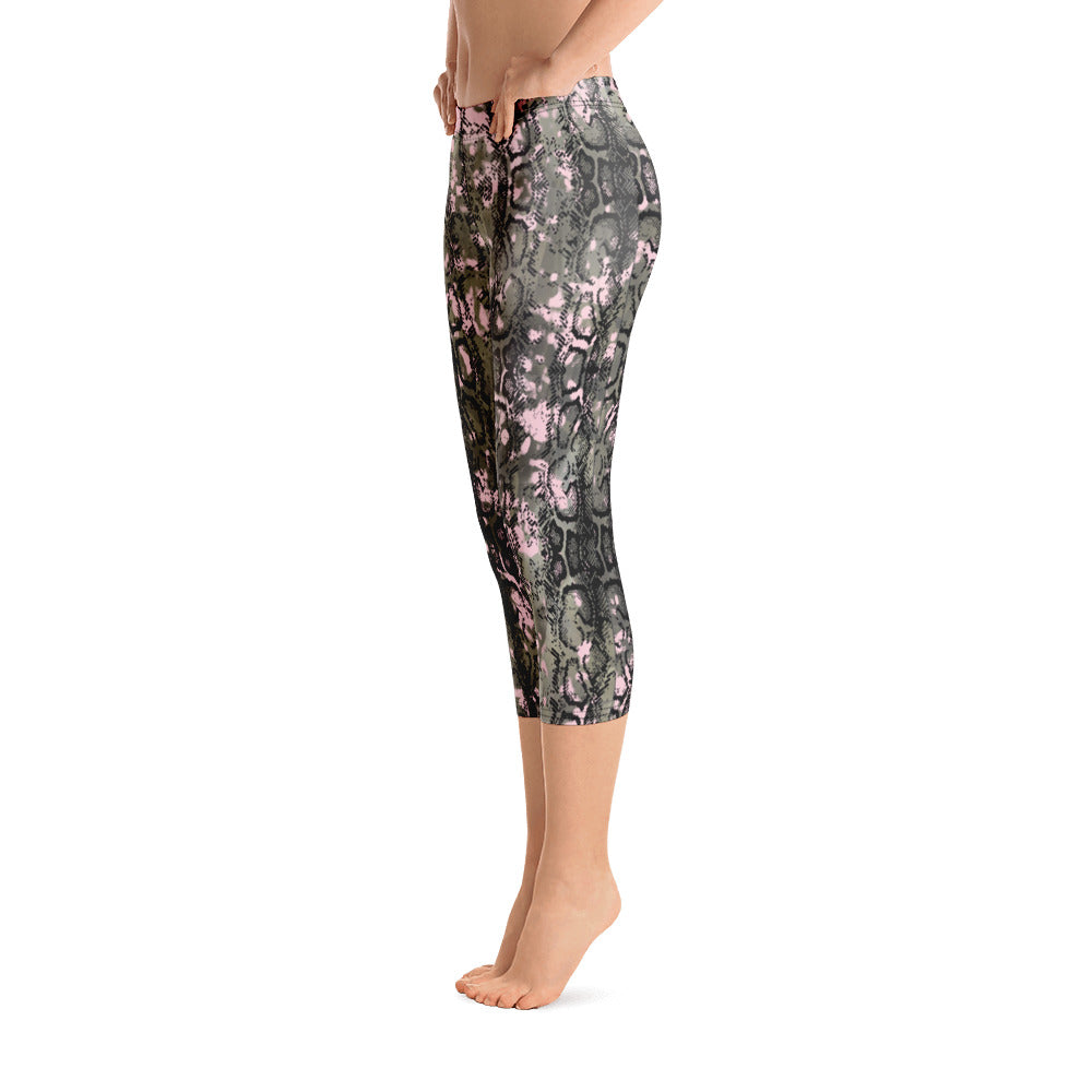 Macchie Rosa - Capri Leggings -