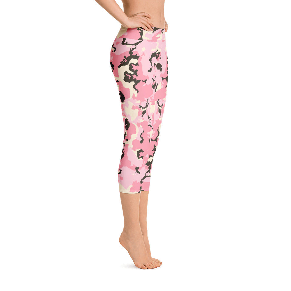 Camo Rosa - Capri Leggings -