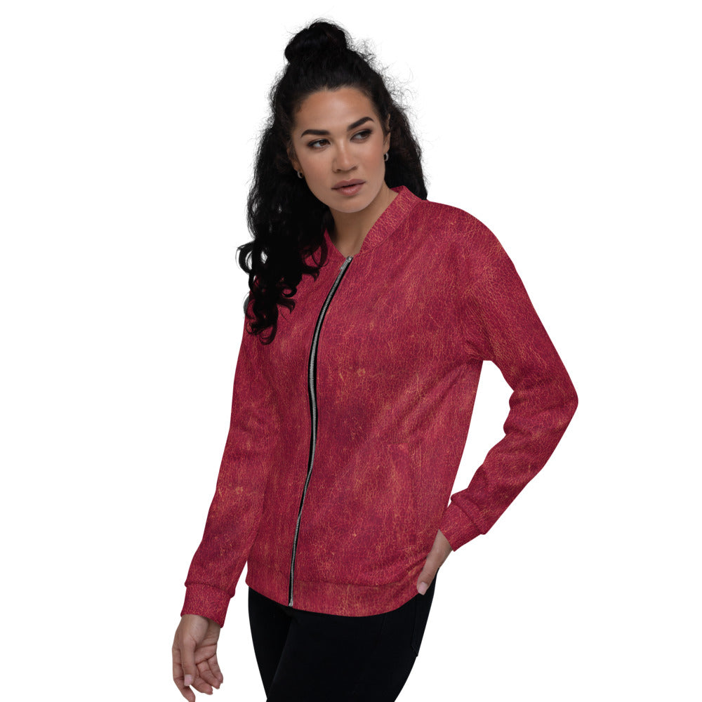 Rosso Pompei - Giacca Bomber Unisex -