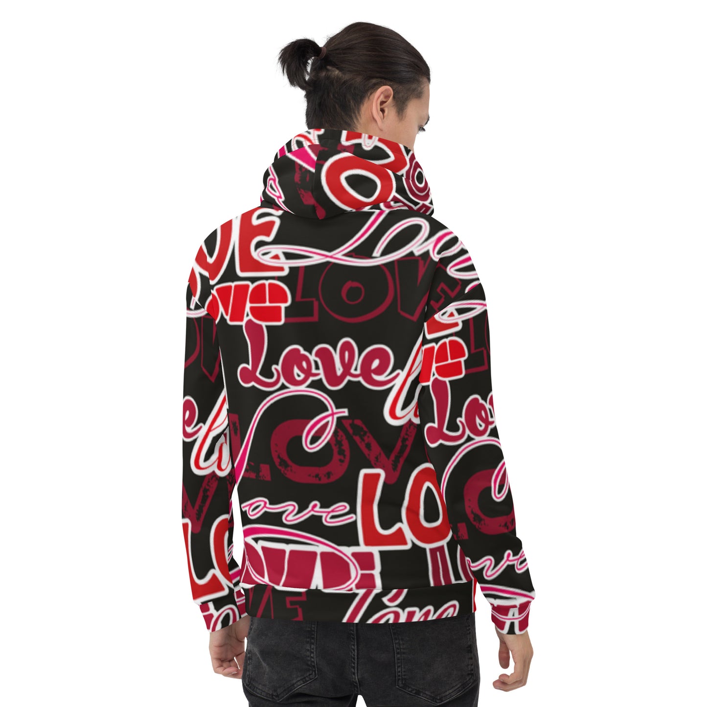 Love Nero - Felpa Unisex con Cappuccio -