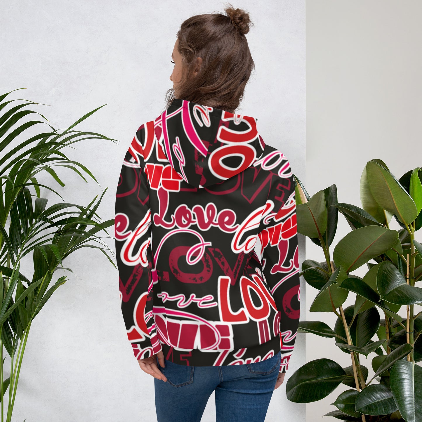 Love Nero - Felpa Unisex con Cappuccio -