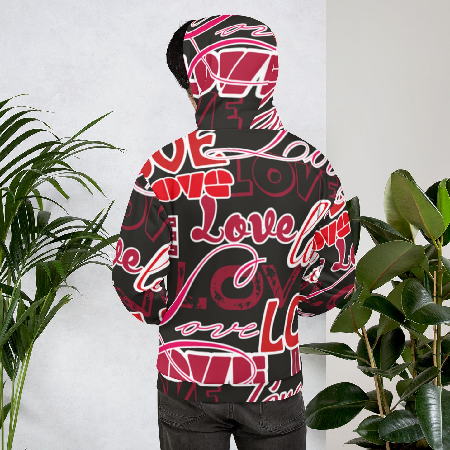 Love Nero - Felpa Unisex con Cappuccio -