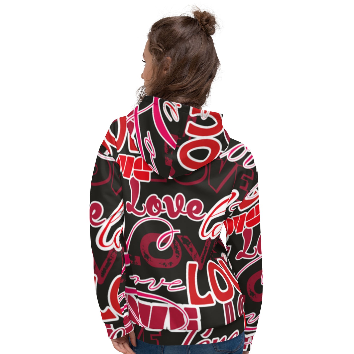 Love Nero - Felpa Unisex con Cappuccio -