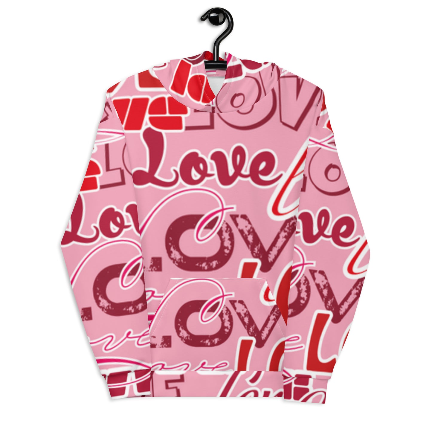 Love Rosa - Felpa Unisex con Cappuccio