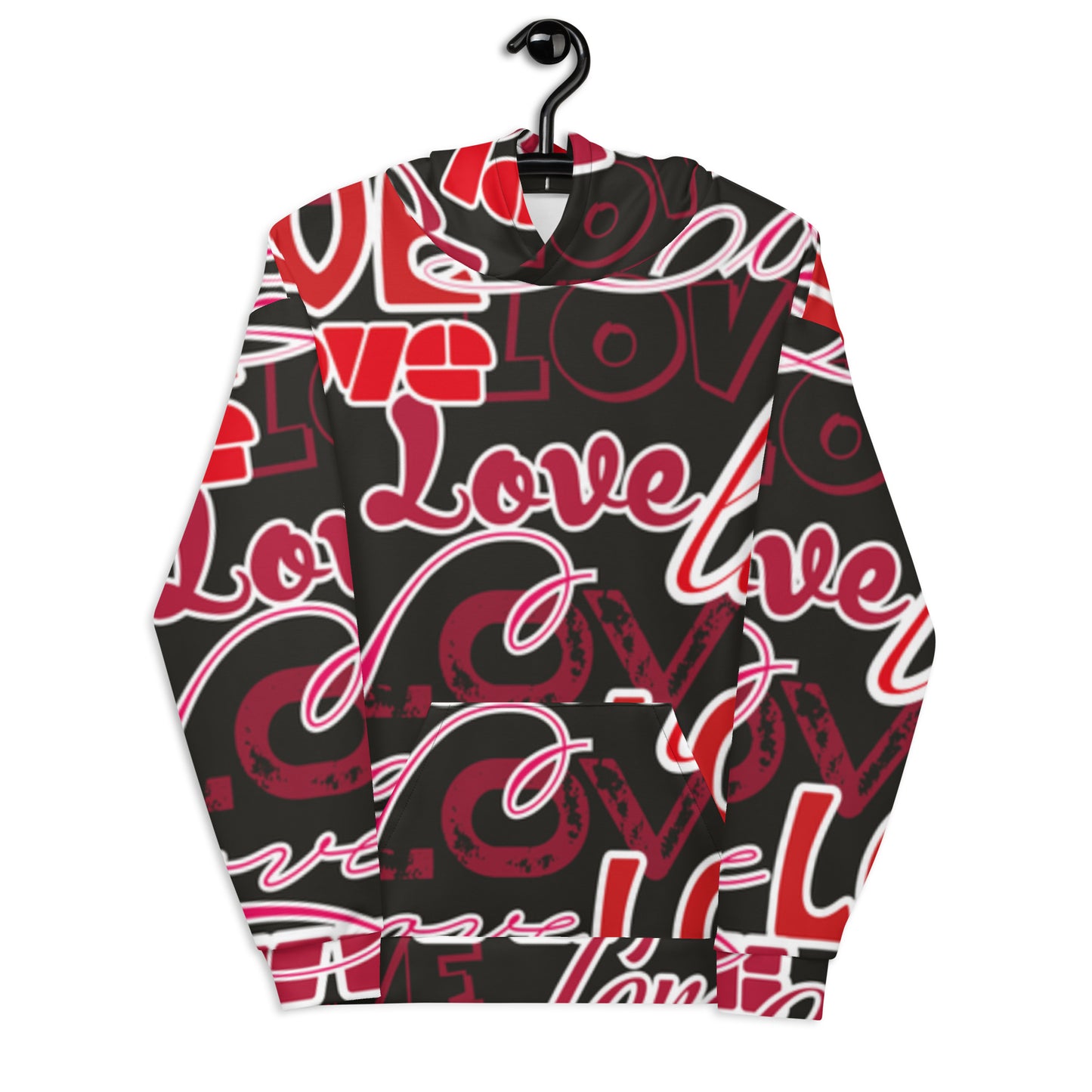 Love Nero - Felpa Unisex con Cappuccio -