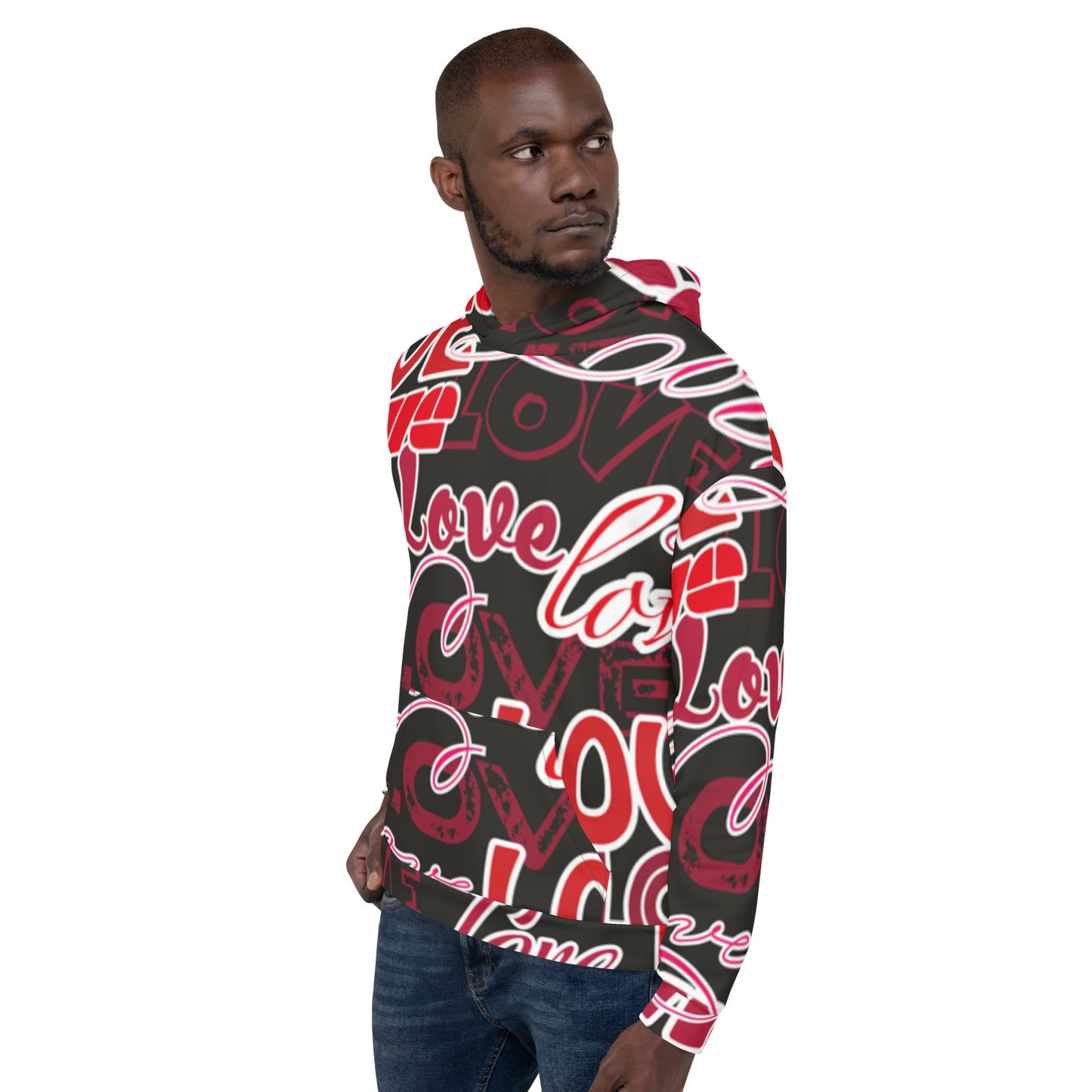 Love Nero - Felpa Unisex con Cappuccio -