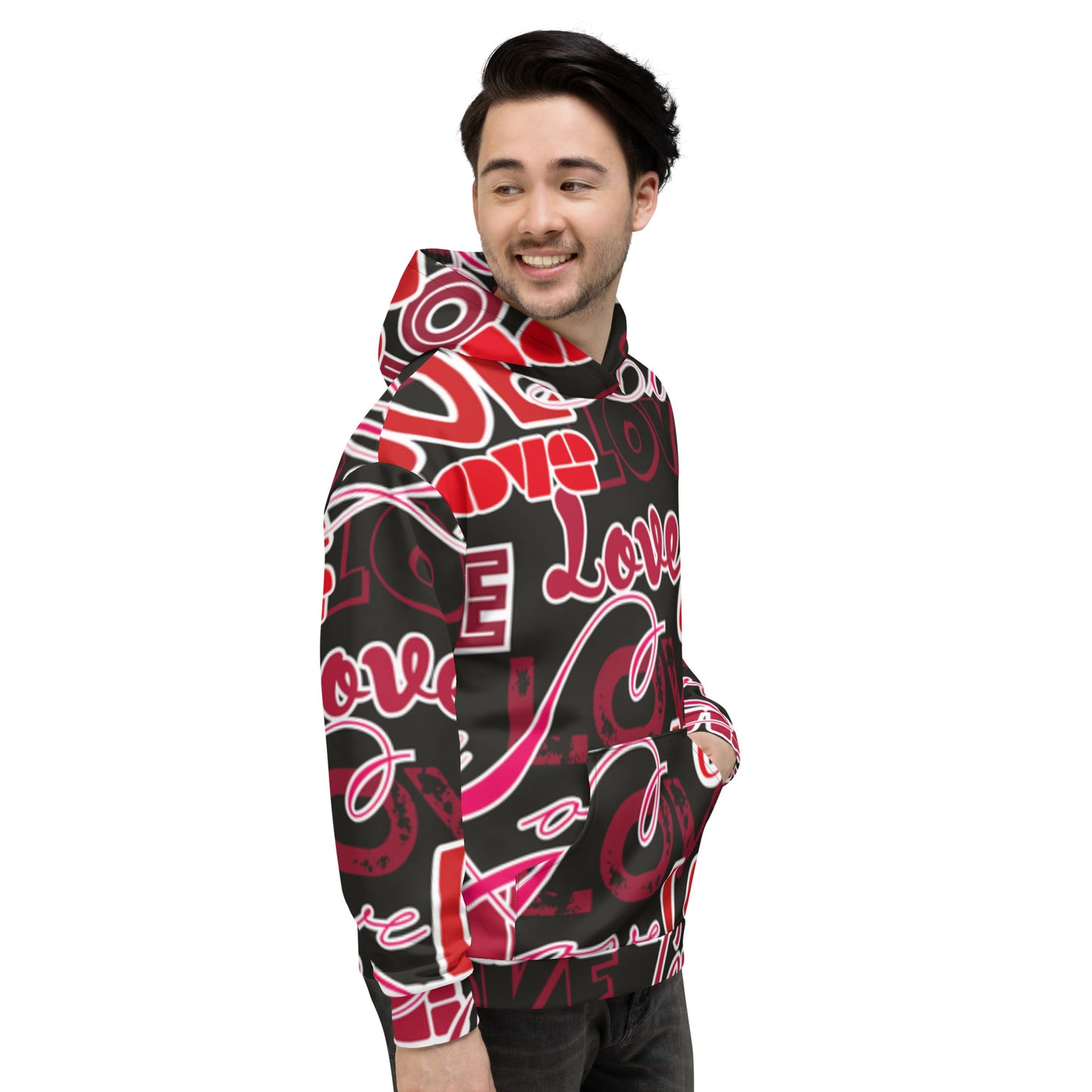 Love Nero - Felpa Unisex con Cappuccio -