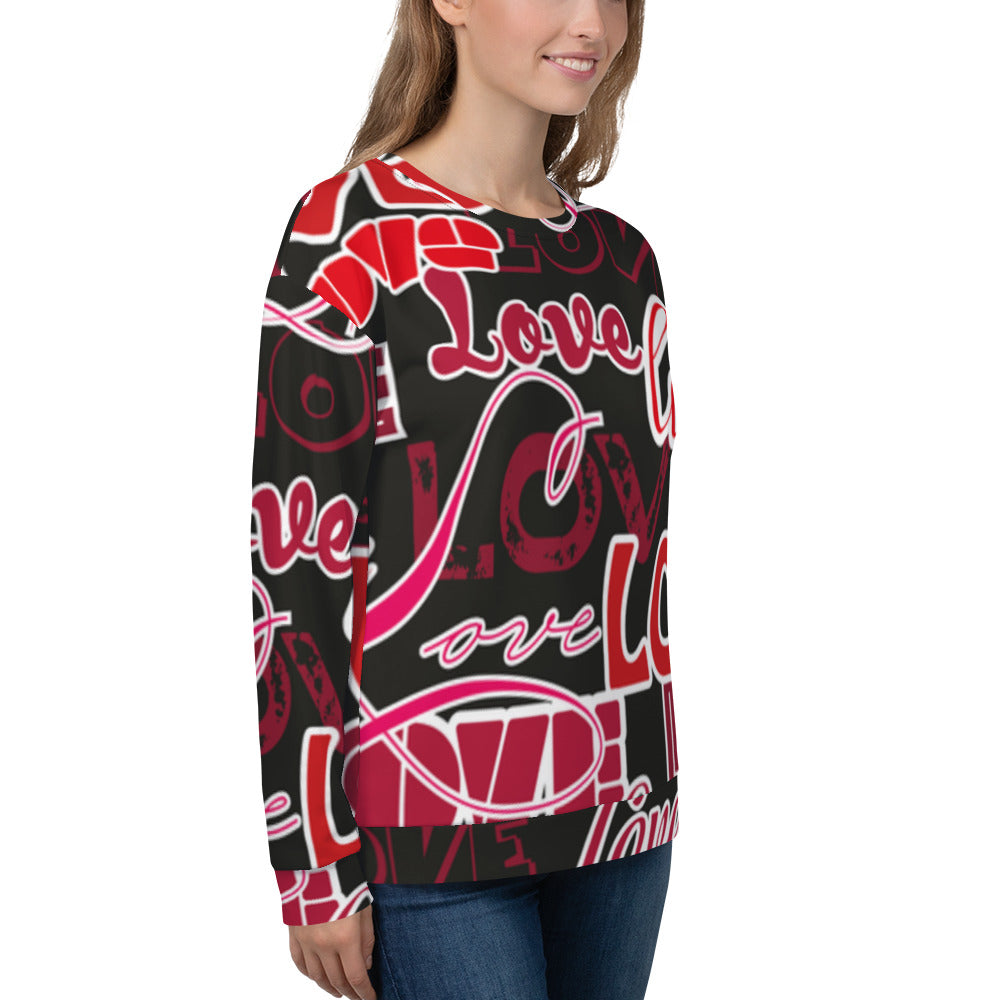 Love Nero - Felpa Unisex Girocollo