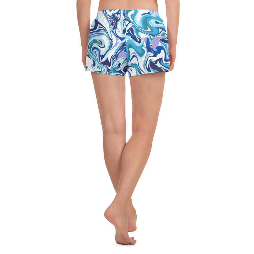 Onde Blu- Pantaloncini Sportivi Donna