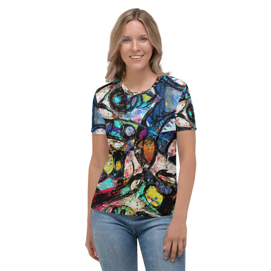 Astratto -T-Shirt Donna Girocollo
