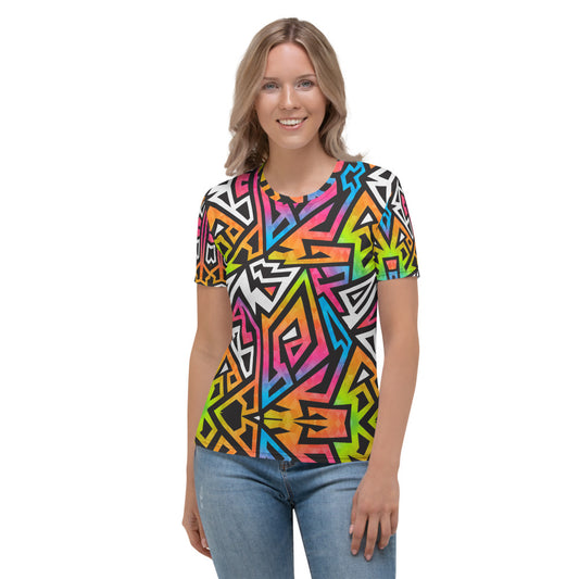 Geometrico - T-Shirt Girocollo Donna -