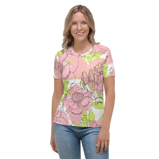 Fantasia di Fiori - T-Shirt Girocollo -