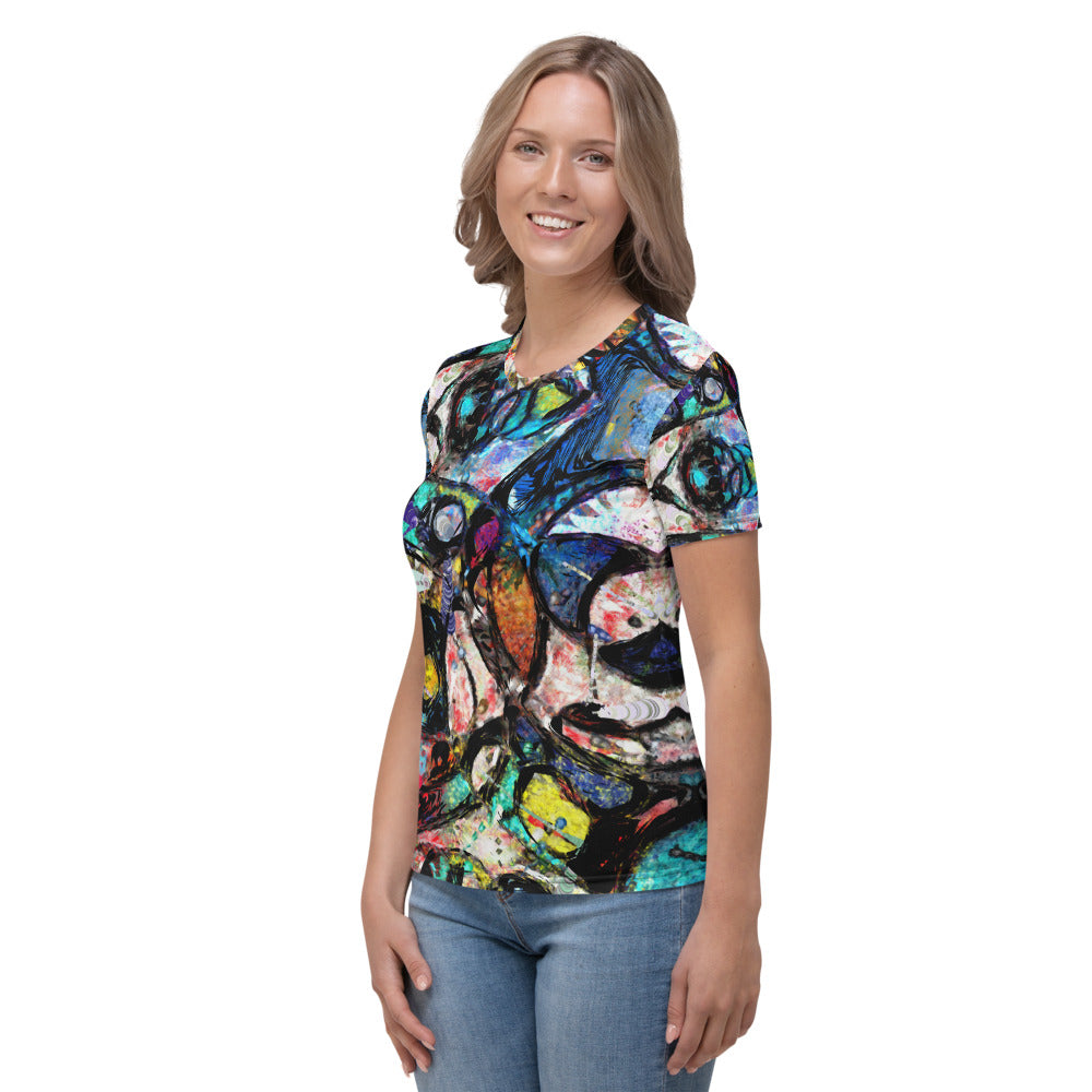 Astratto -T-Shirt Donna Girocollo