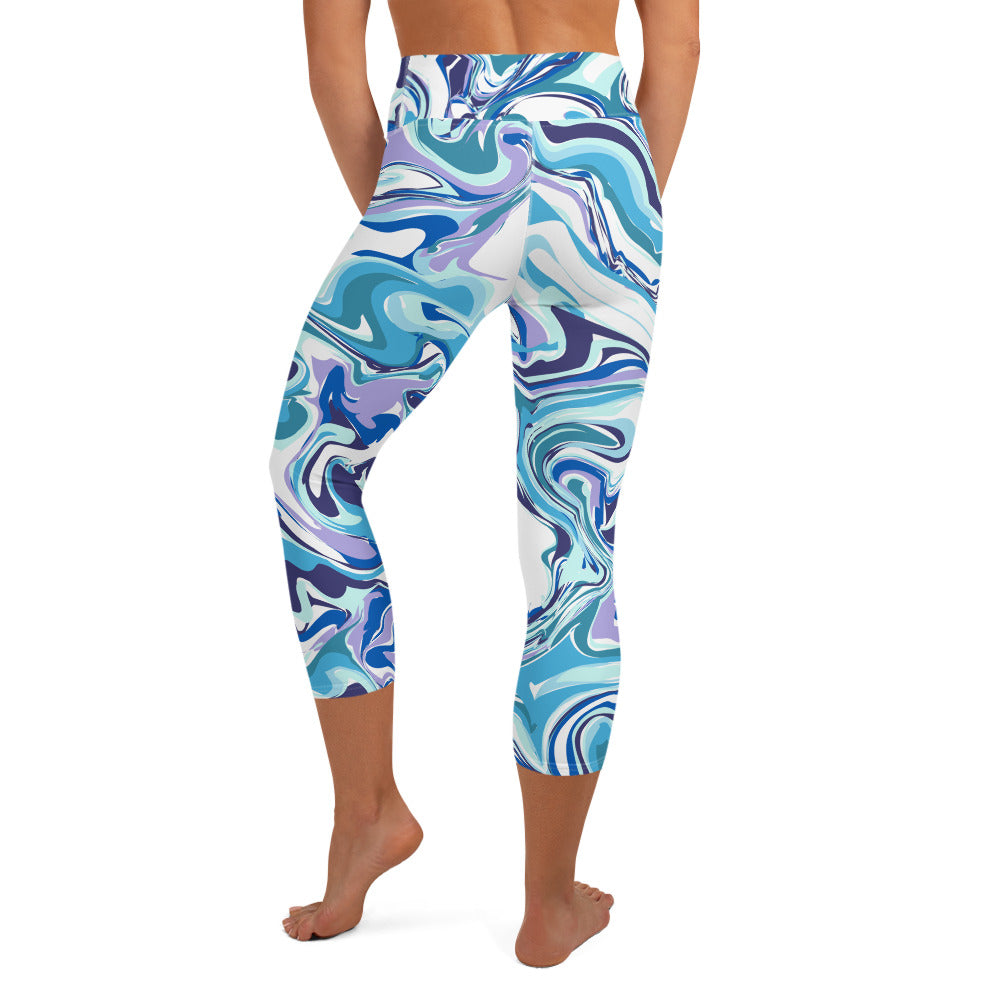 Onde Blu- Yoga Capri Leggings