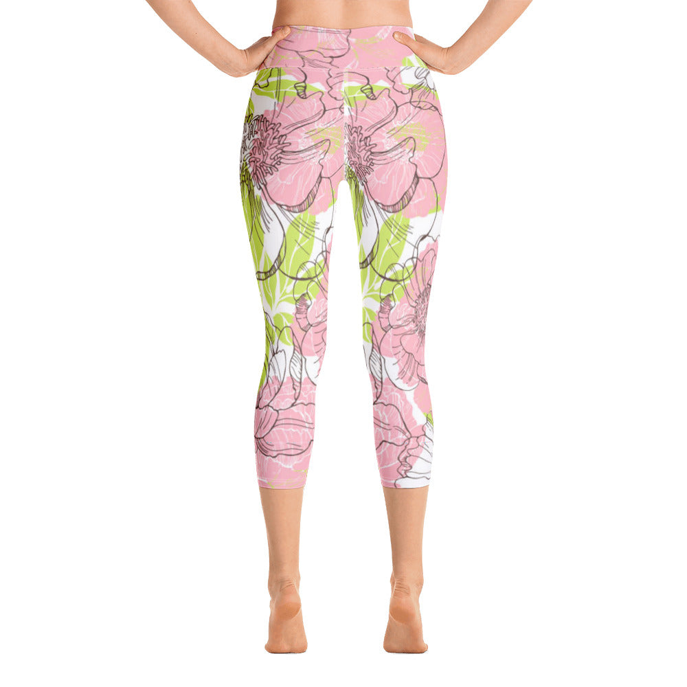 Fantasia di Fiori -Yoga Capri Leggings -