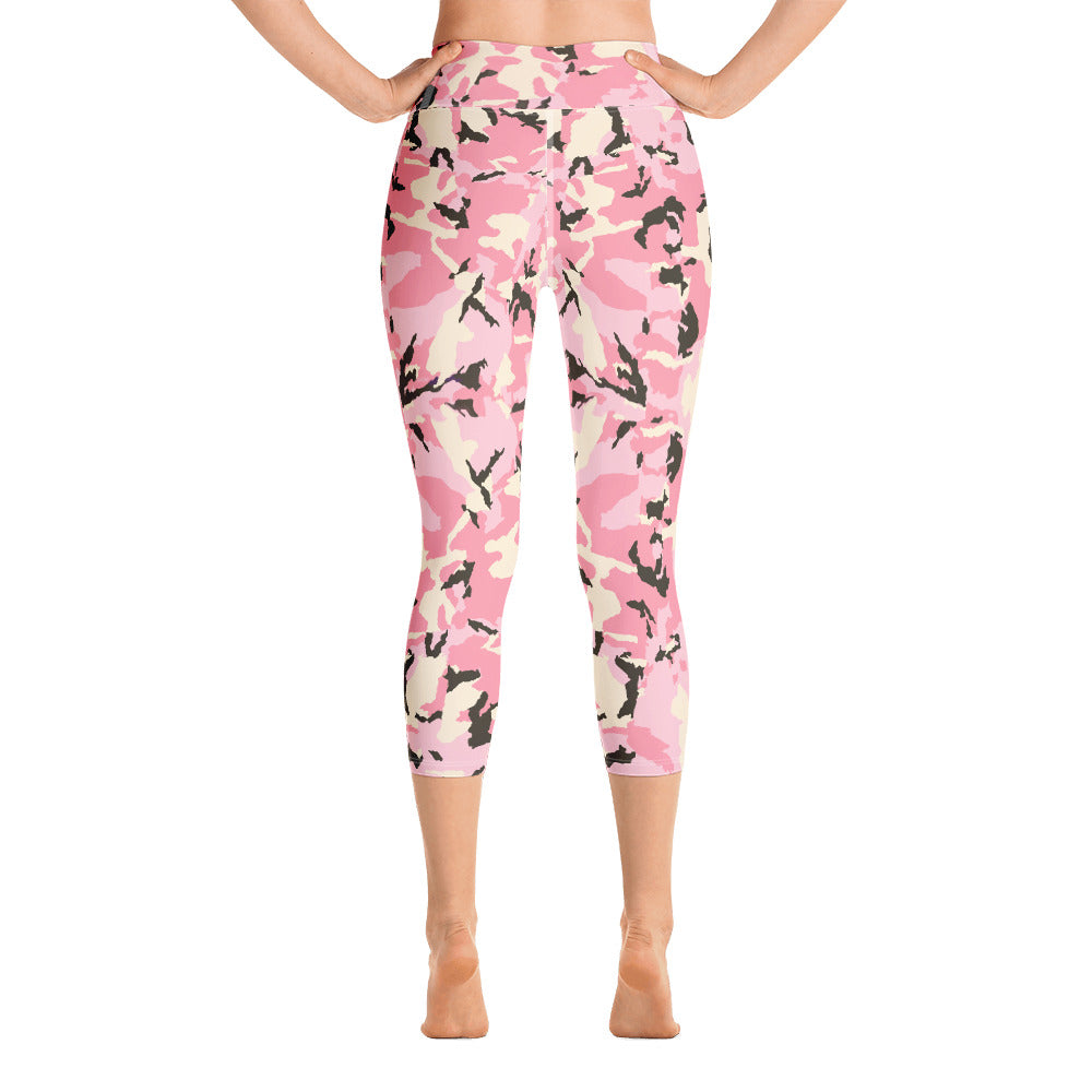 Camo Rosa - Yoga Capri Leggings -